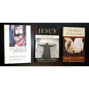 Three Marcus Borg HCs Meaning of Jesus "SIGNED", Heart of Christianity & Jesus